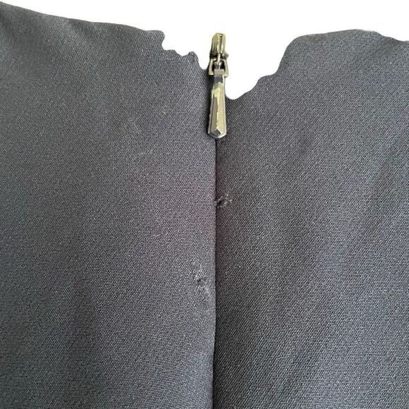 Black Halo Womens Dress Size 6 Navy Blue Elsie Puff Sleeve Crewneck Sheath - Picture 7 of 9